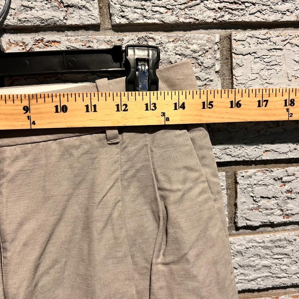 Aritzia Wilfred The Effortless Pant Beige Linen Blend Pleat Wide Leg Trousers 6 - Picture 5 of 8